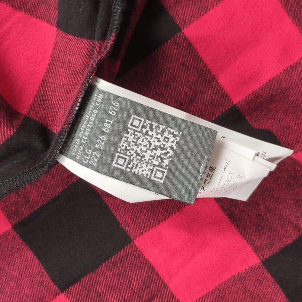 Miss Blumarine Girls Red Buffalo Plaid Amour Tunic Shirt Top Size 6 EU - Picture 10 of 12